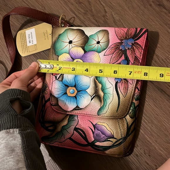 NEW with tags Anuschka purse with floral design - Picture 6 of 6
